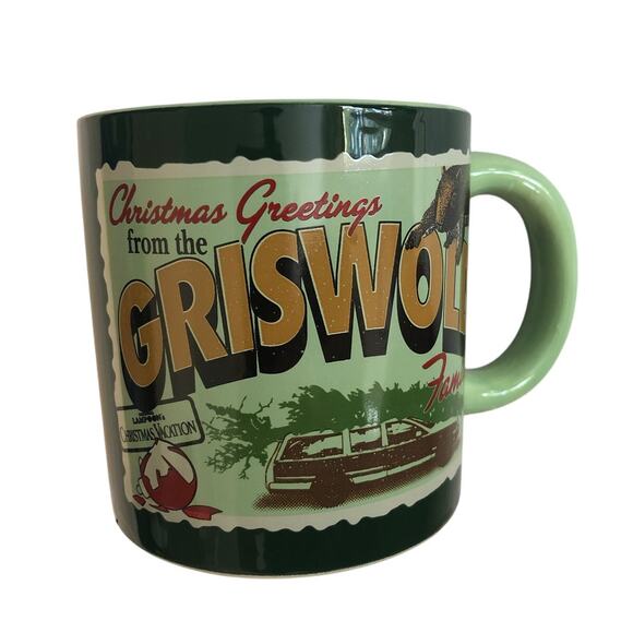 Griswold Mug Christmas Greetings Large Green Classic - Picture 1 of 7